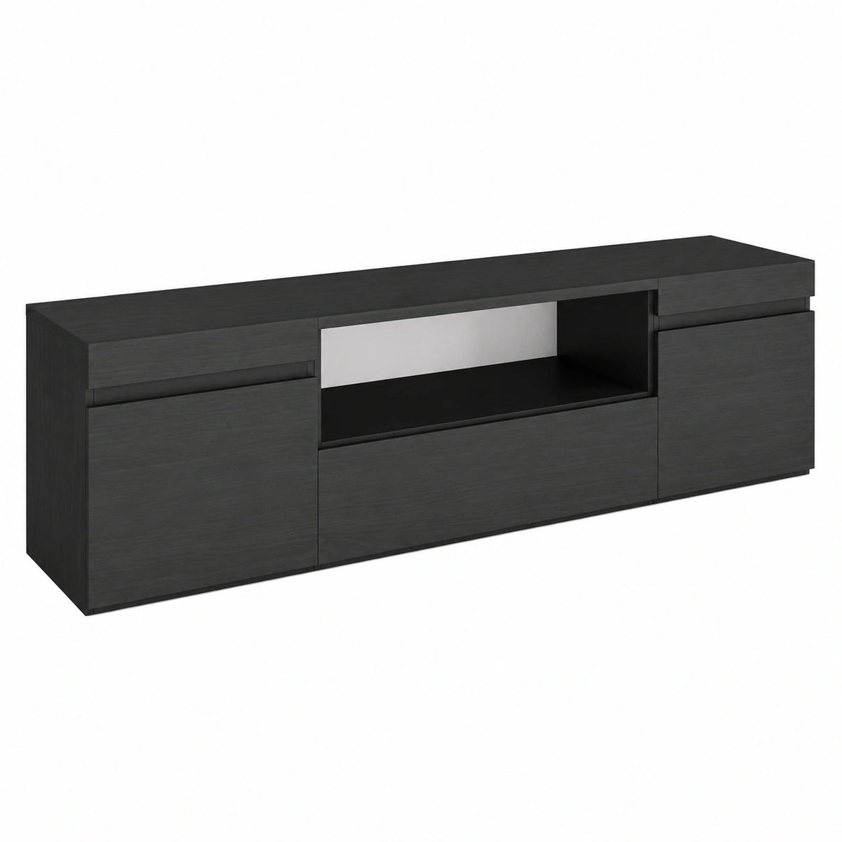 Meuble TV pour le salon, avec rangement, structure pliable, coloris noir, 200 x 45 x 35 cm – Réf. VJPCV11878HU