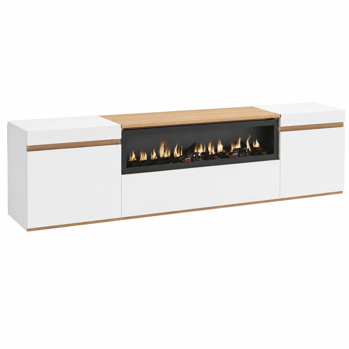 Meuble polyvalent, pour les espaces de vie, avec rangement, structure pliable, coloris blanc – Réf. EYEQB11839FE