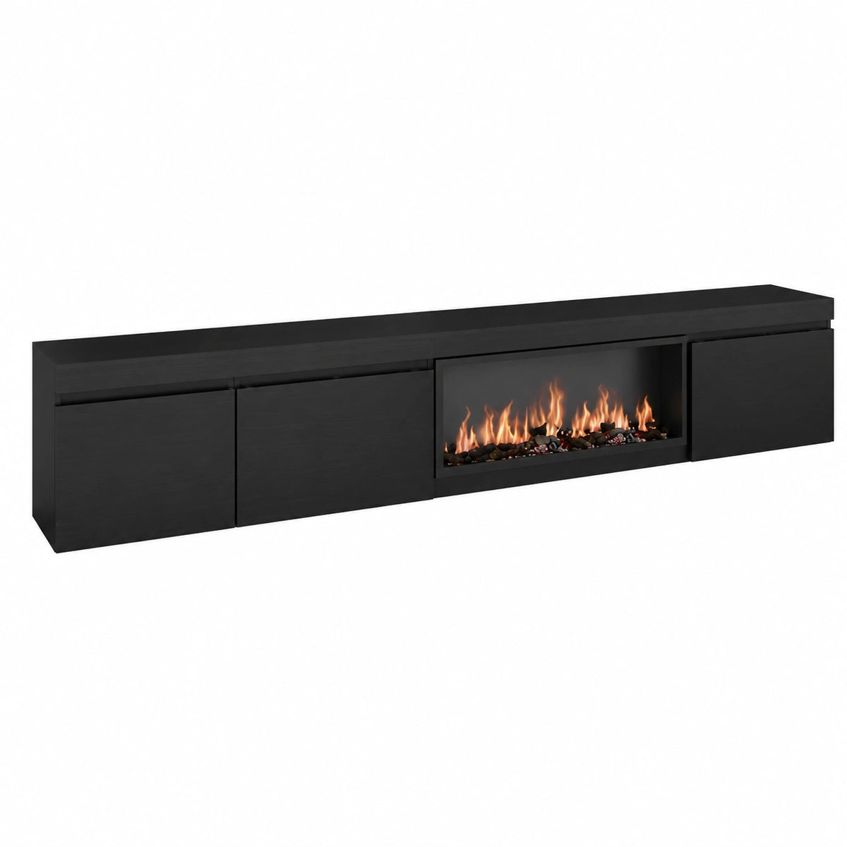 Meuble TV pour le salon, avec rangement, coloris noir, 45 cm de largeur – Réf. YSNTV11954VS
