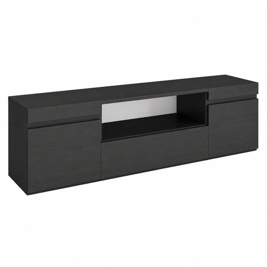 Meuble TV pour le salon, avec rangement, structure pliable, coloris noir, 200 x 45 x 35 cm – Réf. VJPCV11878HU
