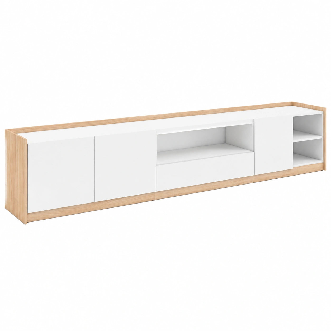 Meuble polyvalent, pour les espaces de vie, avec rangement, structure pliable, coloris blanc – Réf. SCWZS11965VP