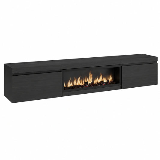 Meuble polyvalent, pour les espaces de vie, avec rangement, coloris noir, 32 cm de largeur – Réf. UDADP11869GK