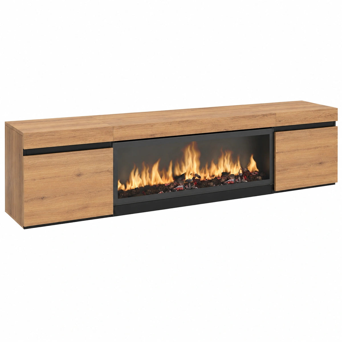 Meuble polyvalent, pour les espaces de vie, avec rangement, coloris noir, 32 cm de largeur – Réf. MFJOQ11834IH